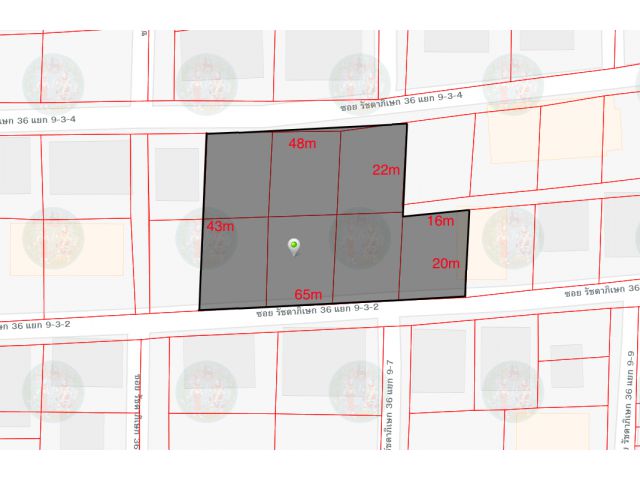 ✅ ขายที่ดินรัชดาภิเษก36 แยก9-3-2 พื้นที่ 578 ตร.วา ตารางวาละ 130,000 (79)