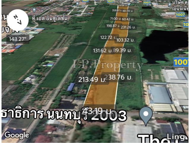 ขายที่ดิน ต.คลองข่อย อ.ปากเกร็ด จ.นนทบุรี 31 ไร่ เหมาะสร้างโครงการหมู่บ้านจัดสรร