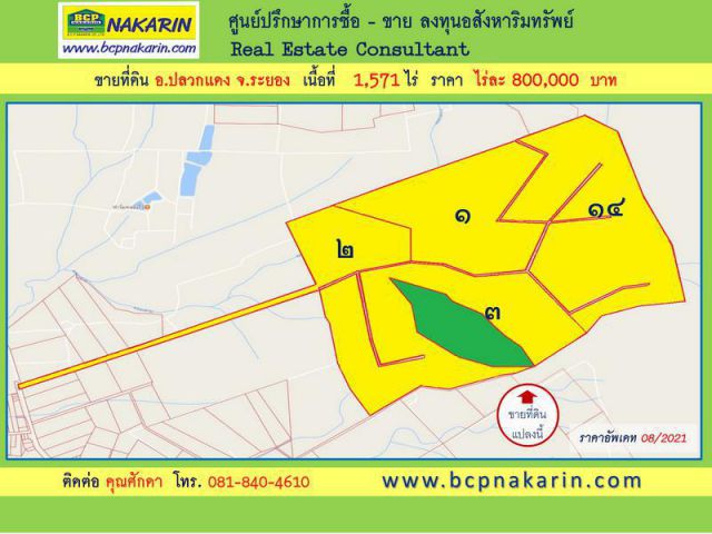 ขายที่ดินพร้อมสวนยาง 1,571 ไร่ ต.หนองไร่ อ.ปลวกแดง จ.ระยอง - 001313