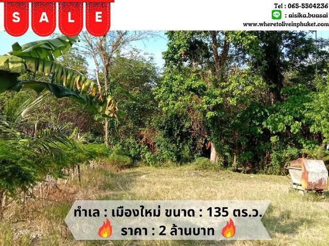 For Sales : Land Thalang Garden view have 135 sqw.