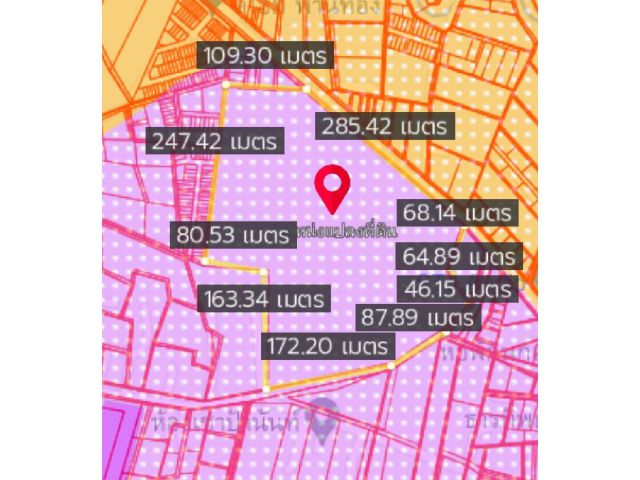 ขายที่ดินผังสีม่วงลายเนื้อที่ 58-3-91 ไร่