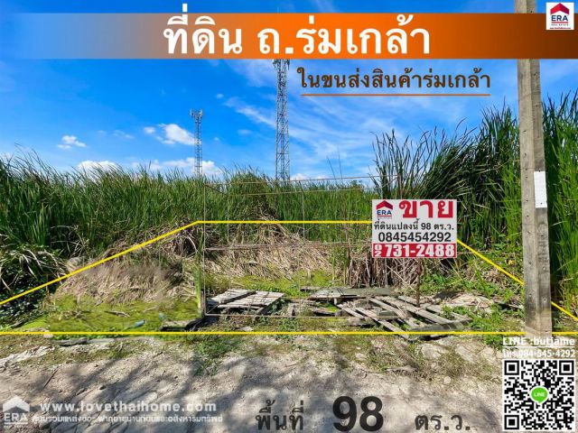 ขายที่ดินย่านลาดกระบังถูกสุด ใกล้สนามบินสุวรรณภูมิ ทำเลสถานีขนส่งสินค้าร่มเกล้า พท98ตรว.