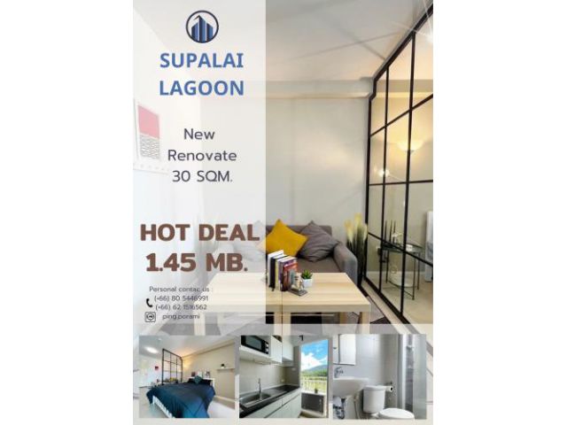 CONDO FOR SALE ️️️ SUPALAI LAGOON ONLY 1.45 MB