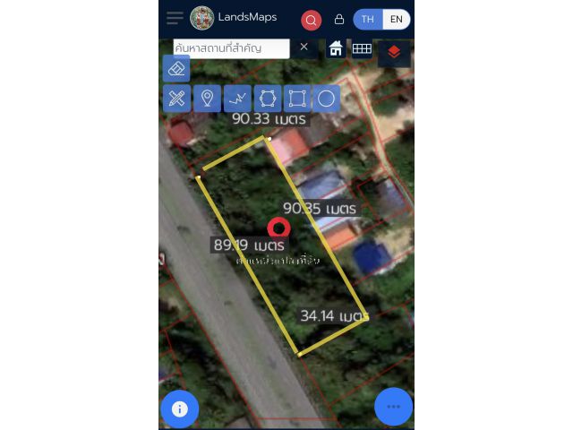 ที่ดินหน้ากว้าง 89 ม. ติดถนนทางหลวง (408)