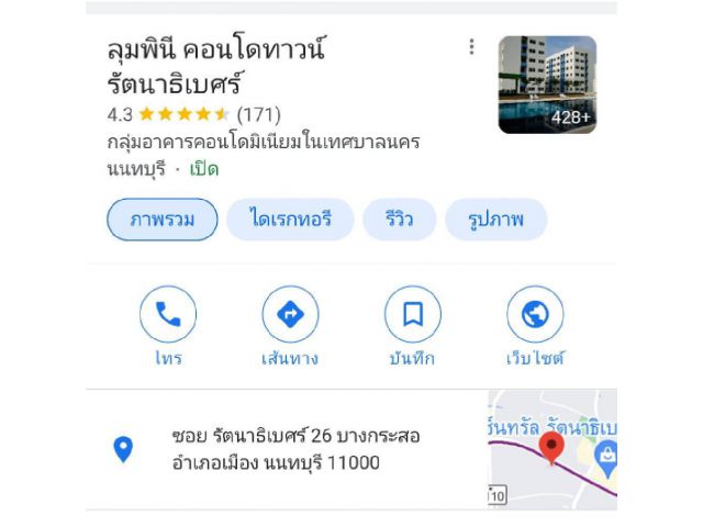 ขายด่วน ลุมพินีคอนโดทาวน์ คอนโดติดถนนรัตนาธิเบศร์ ใกล้รถไฟฟ้า ใกล้เซ็นทรัลรัตนาธิเศร์ ทำเลทอง