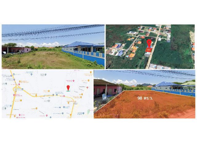 Land for sale in Cha Am, 400 meters from Petchkasem Road.