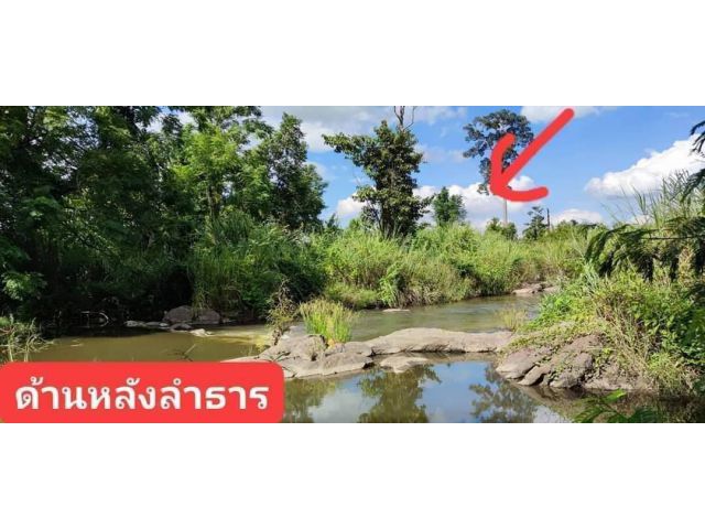 ที่ดินหลังติดลำธารหน้าติดถนน