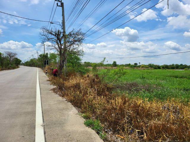 ขายที่ดิน 4 ไร่ นนทบุรี  ราคาถูก แปลสวยติดถนน