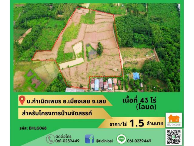 ขายที่ดิน ตั้งที่ บ.กำเนิดเพชร ต.เมือง อ.เมืองเลย จ.เลย