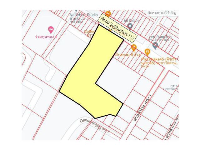 รหัสทรัพย์ : S1132 ++ ขายด่วน ขายที่ดิน ในซอยสุขุมวิท 113 เนื้อที่ 2 ไร่ 0 งาน 76  ตารางวา