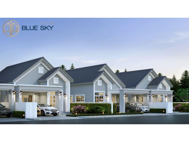 โครงการใหม่บ้านหรูสไตล์อังกฤษ  Blue Sky Ville ท่าเรือ-พระแท่น