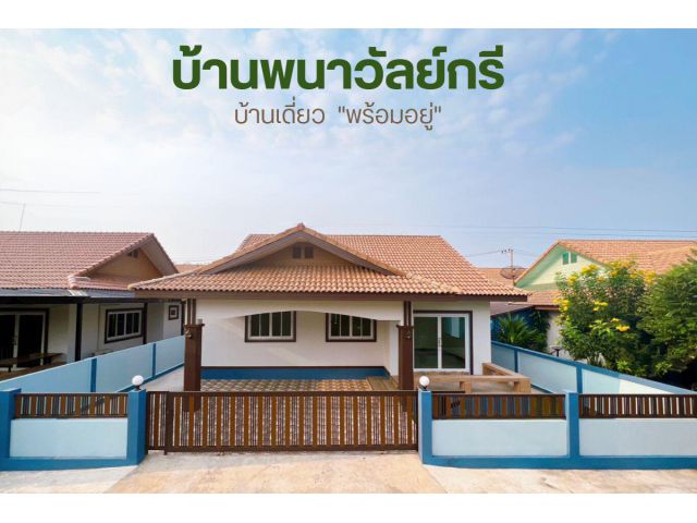 2 หลังสุดท้าย!! บ้านเดี่ยวชั้นเดียว สร้างใหม่ ม.พนาวัลย์กรี อ.เมืองพิษณุโลก พร้อมส่วนลดและของแถมกว่า  2 แสน