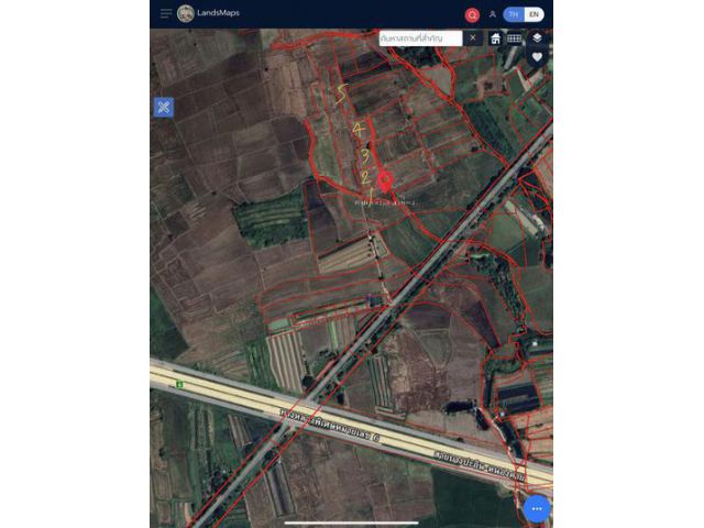ขายที่ดิน ห่างถนนมอเตอร์เวย์โคราช 1 กม เนื้อที่  5-3-75 ไร่ บ้านทุ่งกระโดน