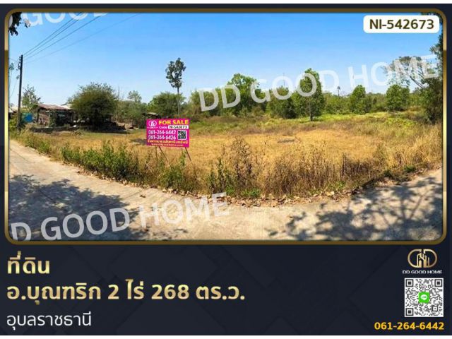 ที่ดิน อ.บุณฑริก 2 ไร่ 268 ตร.ว. อุบลราชธานี