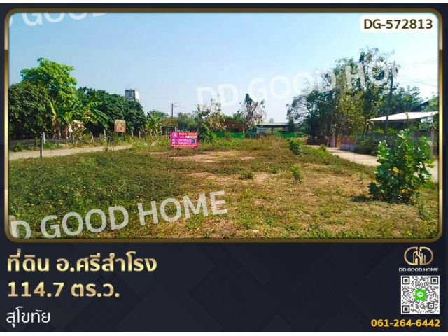 ที่ดิน อ.ศรีสำโรง 114.7 ตร.ว. สุโขทัย