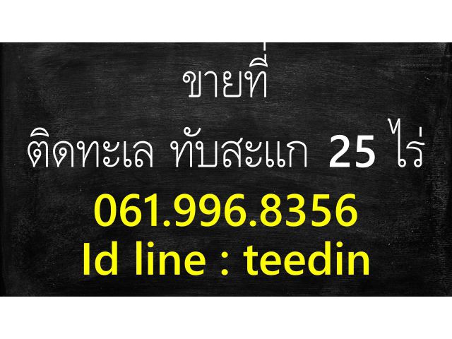 ขายที่ดิน ติดทะเล นาหูกวาง ทับสะแก เจ้าของขายเอง สนใจ โทรคุย ราคา ได้ 0876085689 (27 ไร่)