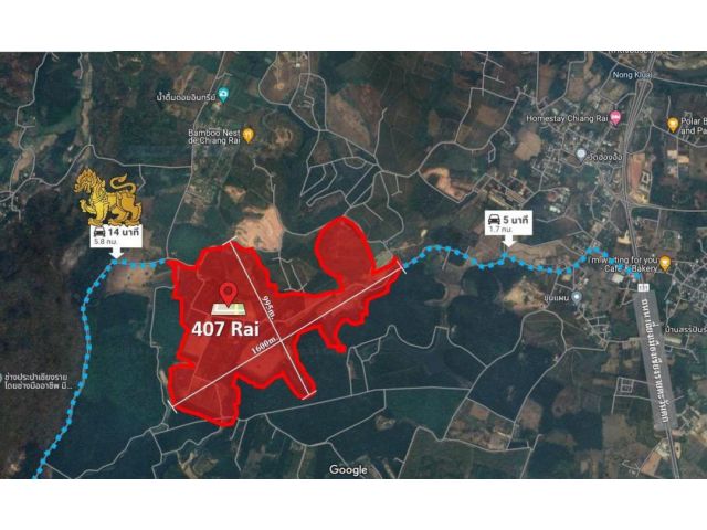 R624-088ขายที่ดินเชียงราย สวยมาก โฉนดครุฑแดง ทั้งหมด 407ไร่