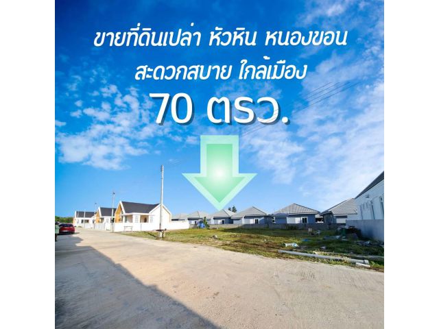 ขายที่ดิน70 ตรว.พร้อมสร้างบ้าน ดำเลดีสะดวกใกล้เมือง