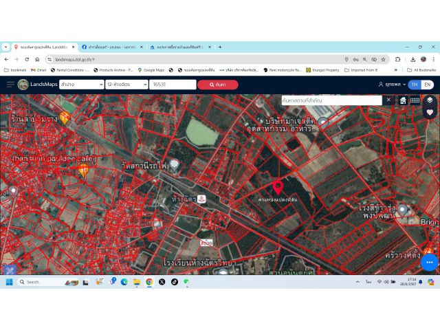 ขายที่ดินหน้าสถานีรถไฟห้างฉัตร 19ไร่3งาน79ตรว. 5ล้านบาท