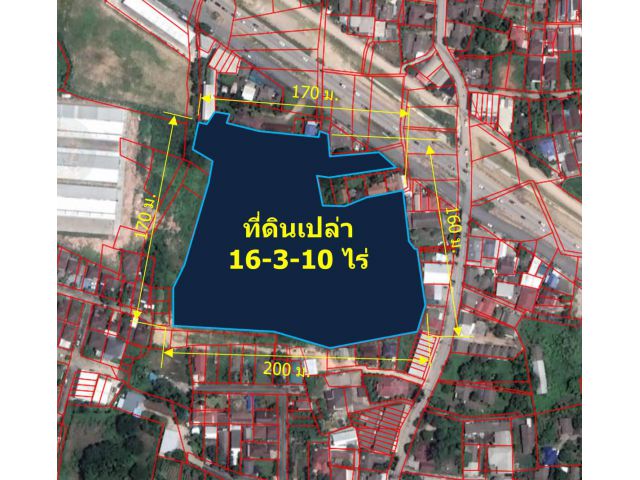 L187-ขายที่ดินเปล่า 16-3-10 ไร่ (ต.หนองจ๊อม อ.สันทราย)