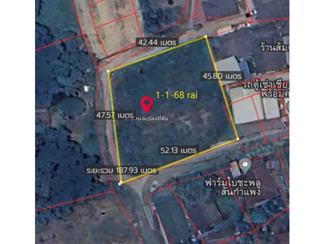 L474-ขายที่ดินเปล่าถมแล้ว 1-1-68 ไร่ (ต.หนองป่าครั่ง อ.เมืองเชียงใหม่ จ.เชียงใหม่)