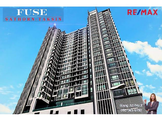 New! 2024 คอนโด ฟิวส์ สาทร ตากสิน (Condo FUSE Sathorn-Taksin) 35 Sq.m. 1 Bed 24Fl. BTS Wongwian Yai ถนนกรุงธนบุรี เดินทา