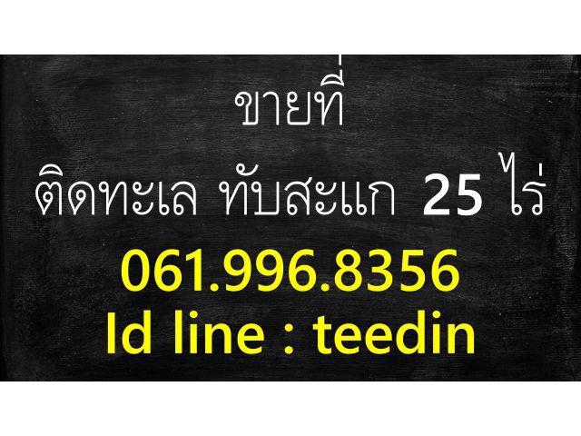 ขายที่ดิน ติดทะเล นาหูกวาง ทับสะแก เจ้าของขายเอง สนใจ โทรคุย ราคา ได้  (27 ไร่)