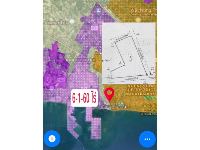 ที่ดินทำโครงการ 6ไร่ ติดถนนกรอกยาชา ใกล้มาบตาพุด