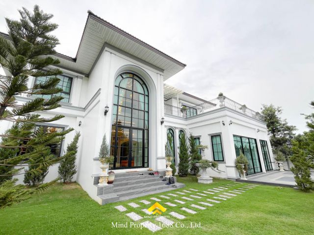 Single house, self-built, luxurious, The Lagoon 1-2, Sam Khok, Pathum Thani, the biggest house, great value, full usable