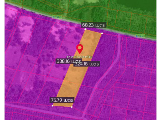 ขายที่ดินบ้านนาสีม่วง 13 ไร่ ติดถนนเส้นปจ.3015 ที่ดินต้องถมเข้าออกได้2ทาง อ.กบินทร์บุรี ปราจีนบุรี