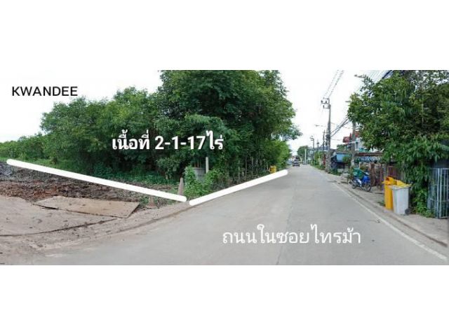 ขาย ที่ดิน 917 ตารางวา ในซอยไทรม้า จ.นนทบุรี