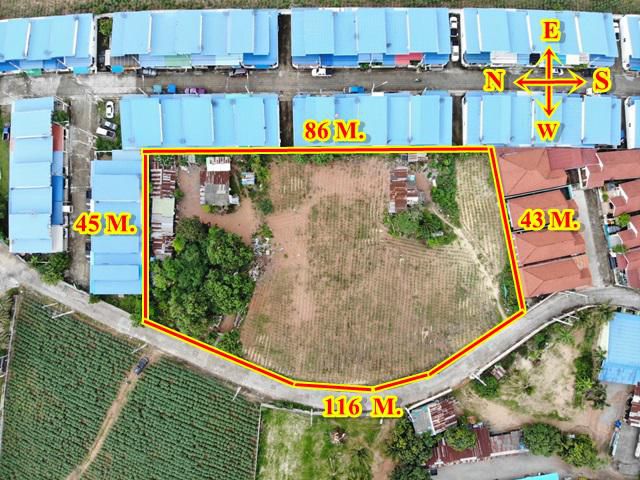 S419 ขายที่ดินขนาด 3 ไร่กว่า อำเภอศรีราชา จังหวัดชลบุรี ผังเมืองสีส้ม สามารถสร้างบ้านจัดสรรได้