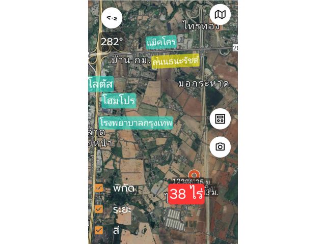 ขายที่ดิน 38 ไร่ ติดถนนโลคัลโรด(Local Road)มอเตอร์เวย์ ที่ดินเพื่อการลงทุนอนาคต - วิวสวย อยู่บนเนินเอียง  ไร่ละ 3.7 ล้าน