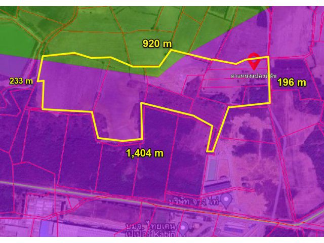 ขายที่ดินบ่อทองสีม่วงเนื้อที่ 118 ไร่ ใกล้อบต.บ่อทองและถนนเส้น2006-1.6กม. อ.กบินทร์บุรี ปราจีนบุรี
