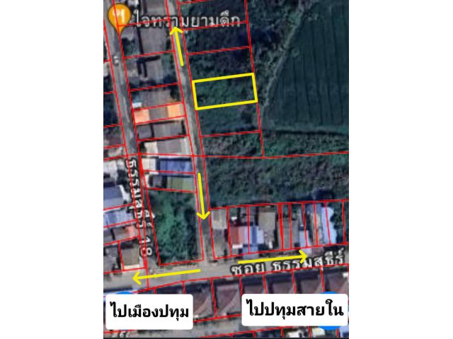 ขายที่ดิน 100 ตรว. ซอยธรรมสุธีร์ ต.บางเดื่อ อ.เมืองปทุมธานี