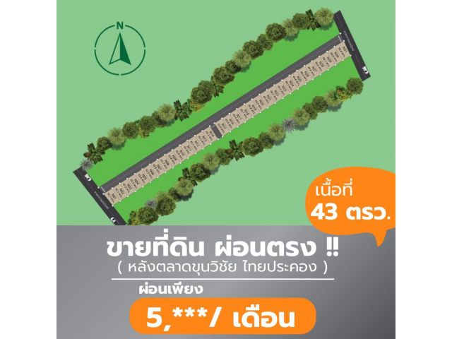 ที่ดินแบ่งล็อคละ เริ่มต้น 42 ตรว️รีบซื้อรีบจับจองได้เลย