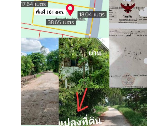 ขายที่ดินถมแล้วพร้อมบ้าน(ยังสร้างไม่เสร็จ)ติดถนนติดคลองไฟฟ้าปะปาผ่าน พื้นที่ 161 ตรว.