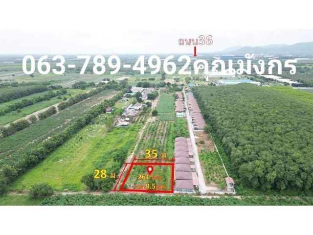 ที่ดิน 2งาน61.9ตรว นิคมพัฒนา จ.ระยอง ขาย950,000บาท ถนนสาธารณะกว้าง6เมตร 063-789-4962คุณมังกรเบอร์มีไลน์  #นิคมพัฒนาซอย