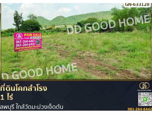 ที่ดินโคกสำโรง 1 ไร่ ลพบุรี ใกล้วัดมะม่วงเจ็ดต้น