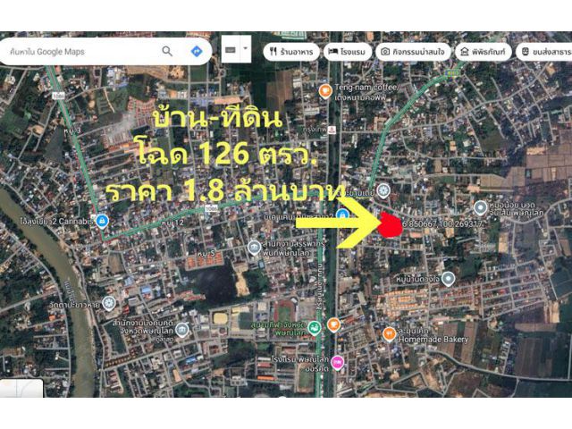 ที่โฉนด 126 ตรว. (แถมบ้านเก่าๆ) ยกแปลง 1.8 ล้านบาท กลางใจเมือง ใกล้วัดมะขามเตี้ย ต.หัวรอ อ.เมืองพิษณุโลก