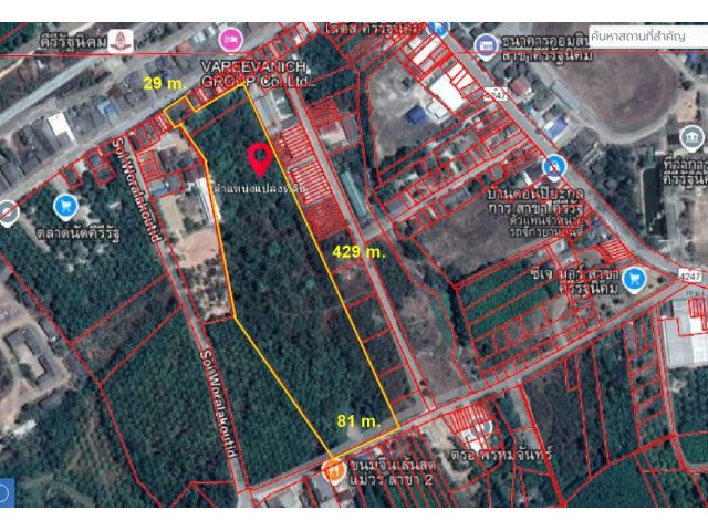 ขายที่ดินเนื้อที่ 25 ไร่ 245 ตรว. ขายไร่ละ 3.5 ล้านบาท ต่อรองได้ ตั้งอยู่ในตัวอำเภอคีรีรัฐนิคม ใกล้สถานีรถไฟคีรีรัฐนิคม