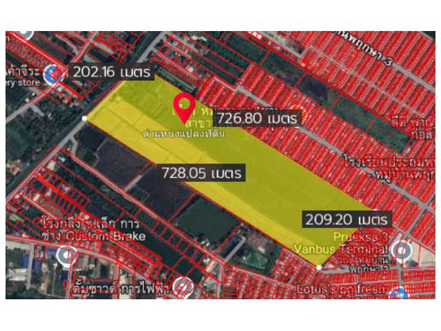ขายที่ดิน 93 ไร่ ถนนเลียบคลองตาชม อำเภอบางบัวทอง นนทบุรี