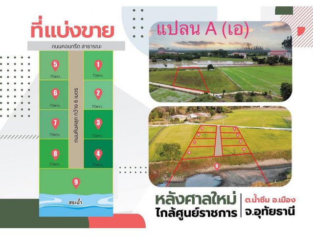 ที่ดินใกล้ศูนย์ราชการอุทัยธานี