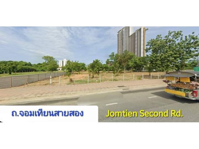 R624-88ขายที่ดิน 9 ไร่ ติดชายหาดจอมเทียน พัทยา / Land for sale 9 rai Pattaya Jomtien Beachเนื้อที่/Area 9-2-87.4 ไร่/rai  (3,887.4 ต