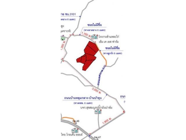 ขายที่ดิน 404-1-18 ไร่ ผังเหลือง ต.ห้างสูง อ.หนองใหญ่ จ.ชลบุรี ห่างแหลมฉบัง 60 กม.