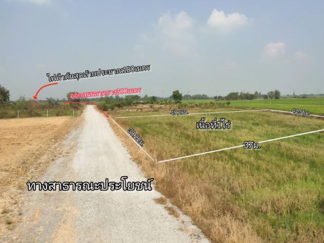 ขายที่ดินใกล้ตัวจังหวัด ราคาถูกวิวทุ่งนา ขนาด1ไร่