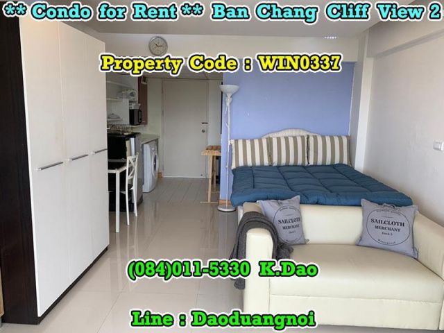 #Ban Chang Cliff View *** Condo for Rent *** Sea View